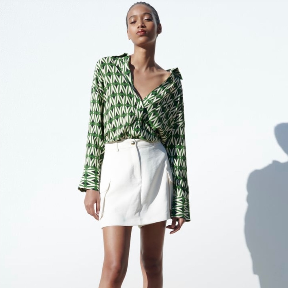 Zara Geometric Print Shirt